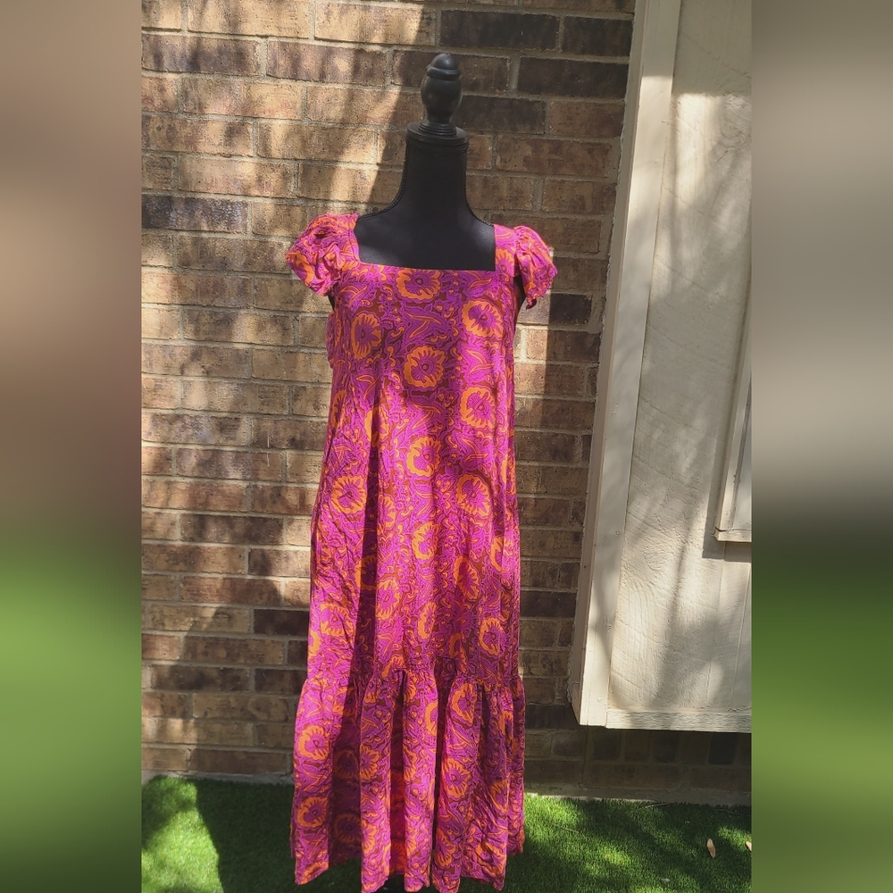 House Of Harlow Floral Purple and Orange Women's Dress